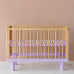 KARL & FRIC Ledikant Nox - Naturel met lila poten image 2