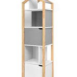 Boekenkast Juno met dakje - Grijs image 2