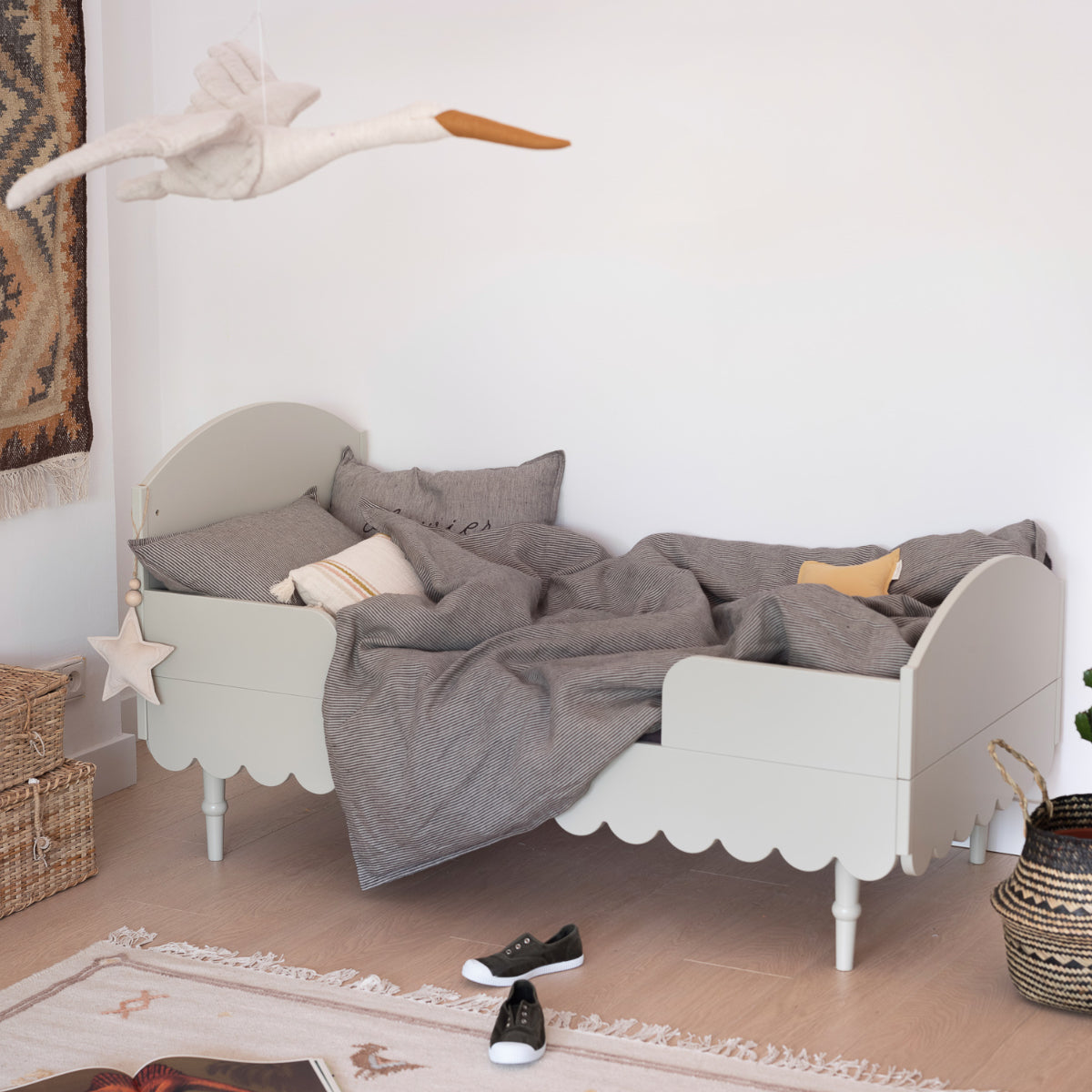 Wood Luck 2-in1 Ledikant Babushka - Olive image 3