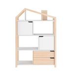 Boekenkast Juno breed met Dakje - Wit image 0