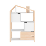 Boekenkast Juno breed met Dakje - Wit image 0