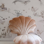 Fluwelen schelpkussen - beige pearl image 4