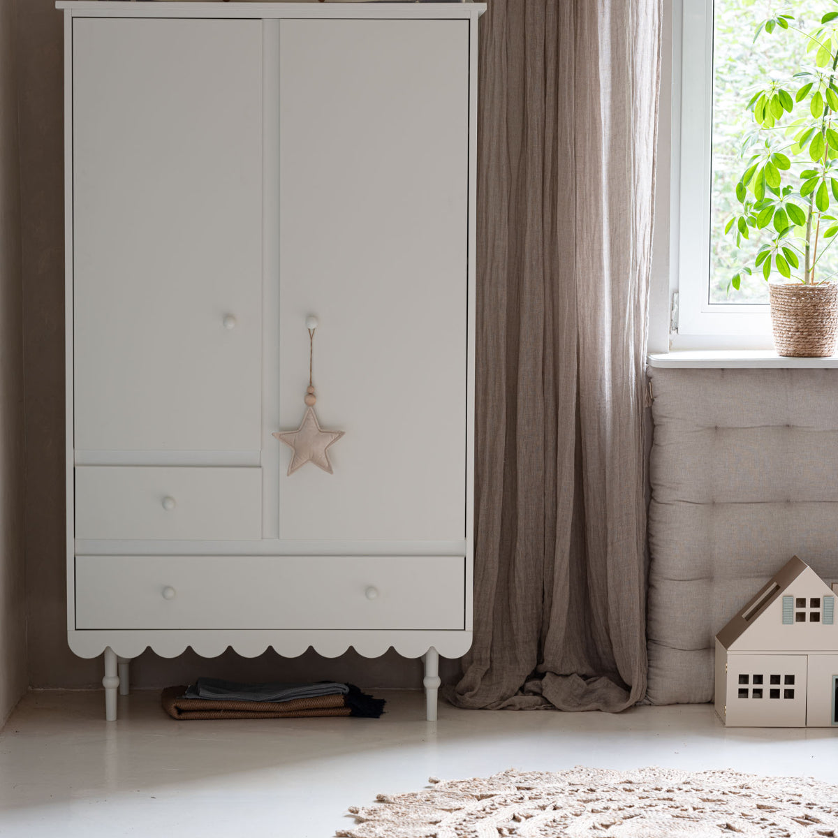 Wood Luck Kledingkast Babushka - Wit image 1