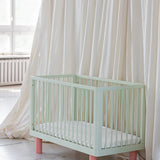 KARL & FRIC Ledikant Nox - Pistache met roze poten - 60x120cm image 7