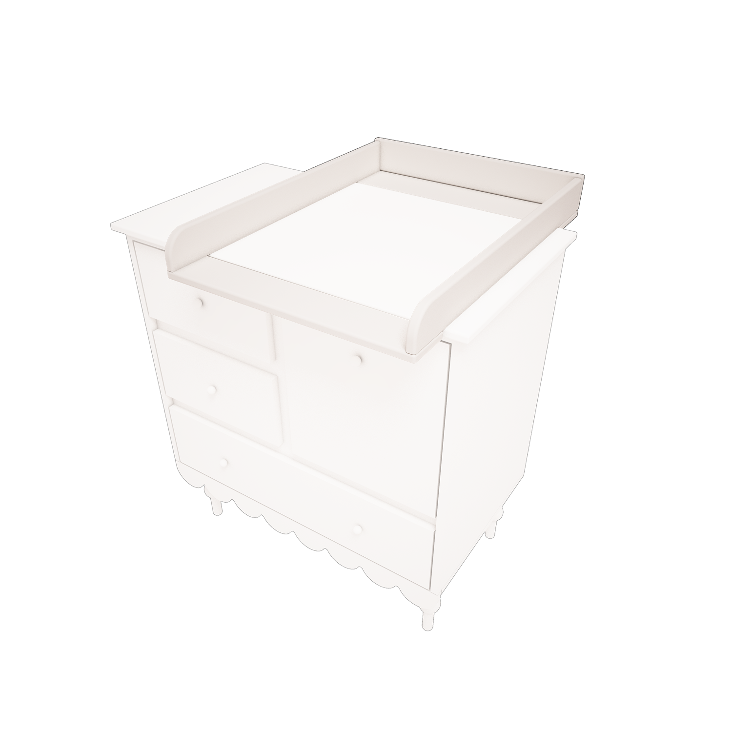 Wood Luck Commode Opzetstuk Babushka - Wit image 1