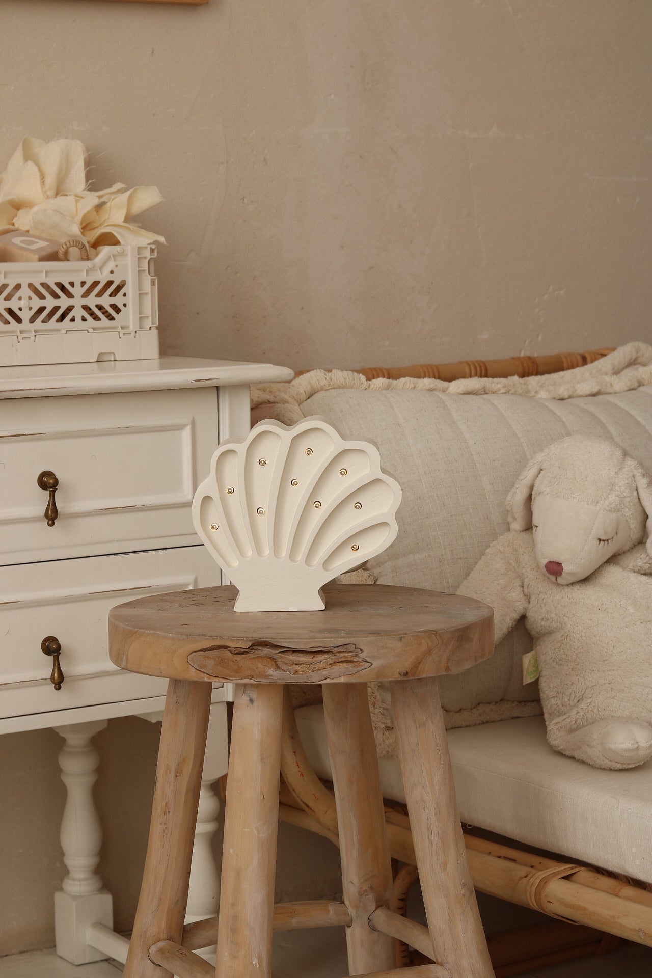 Little Lights Mini Lamp Schelp - Parel Wit image 2