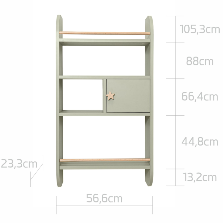 Wandrek Hout Pastel voor Kinderen - Salie Groen image 6