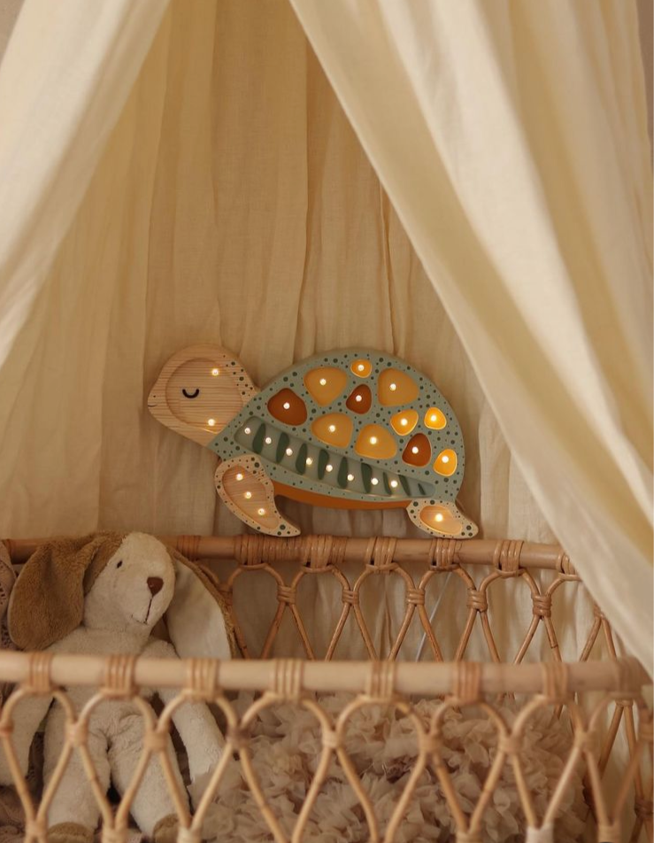 Little Lights Lamp Schildpad - Salie Groen image 2