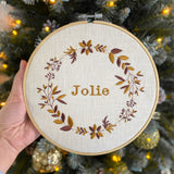 Borduurring met naam - bloemenkrans image 4