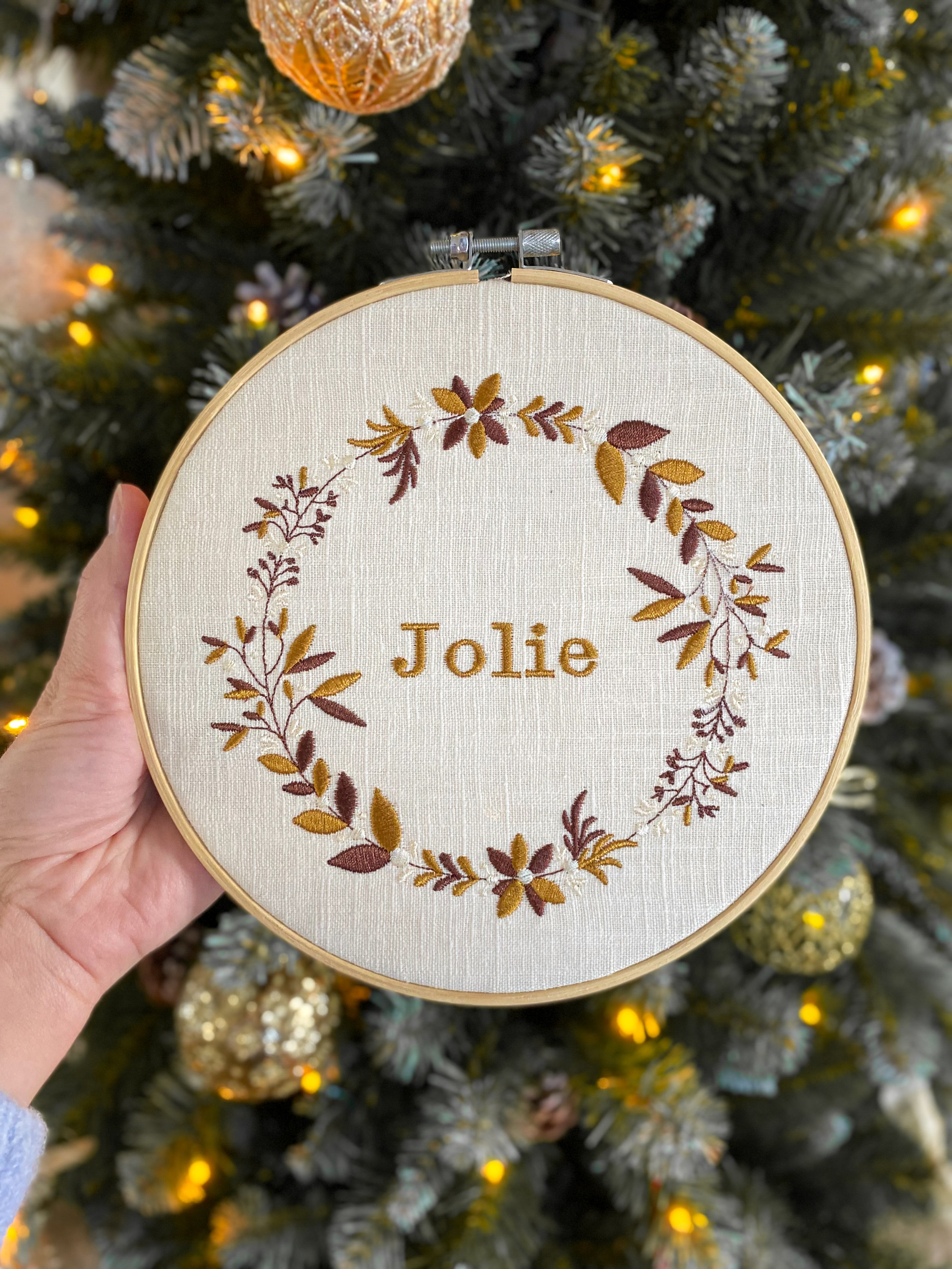 Borduurring met naam - bloemenkrans image 4