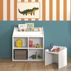 Montessori Boekenkast met Schulprand - Wit image 1