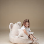 Wigiwama Beren Zitzak voor Kinderen Beer - Cream White Bear Beanbag image 3