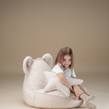 Wigiwama Beren Zitzak voor Kinderen Beer - Cream White Bear Beanbag image 3