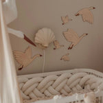 Houten Ganzen Muurdecoratie image 0