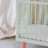 KARL & FRIC Ledikant Nox - Pistache met roze poten - 60x120cm image 8