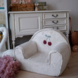 Rib Cord Stoel met Kersen - Crème image 0