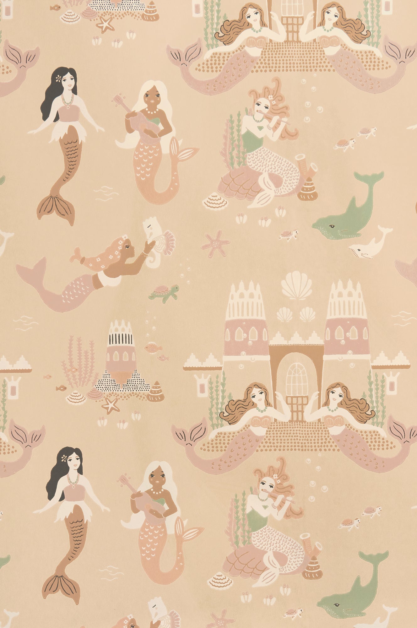 Majvillan Behang - Mermaid Reef - Sandy Beige image 1