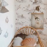 Fluwelen schelpkussen - beige pearl image 5