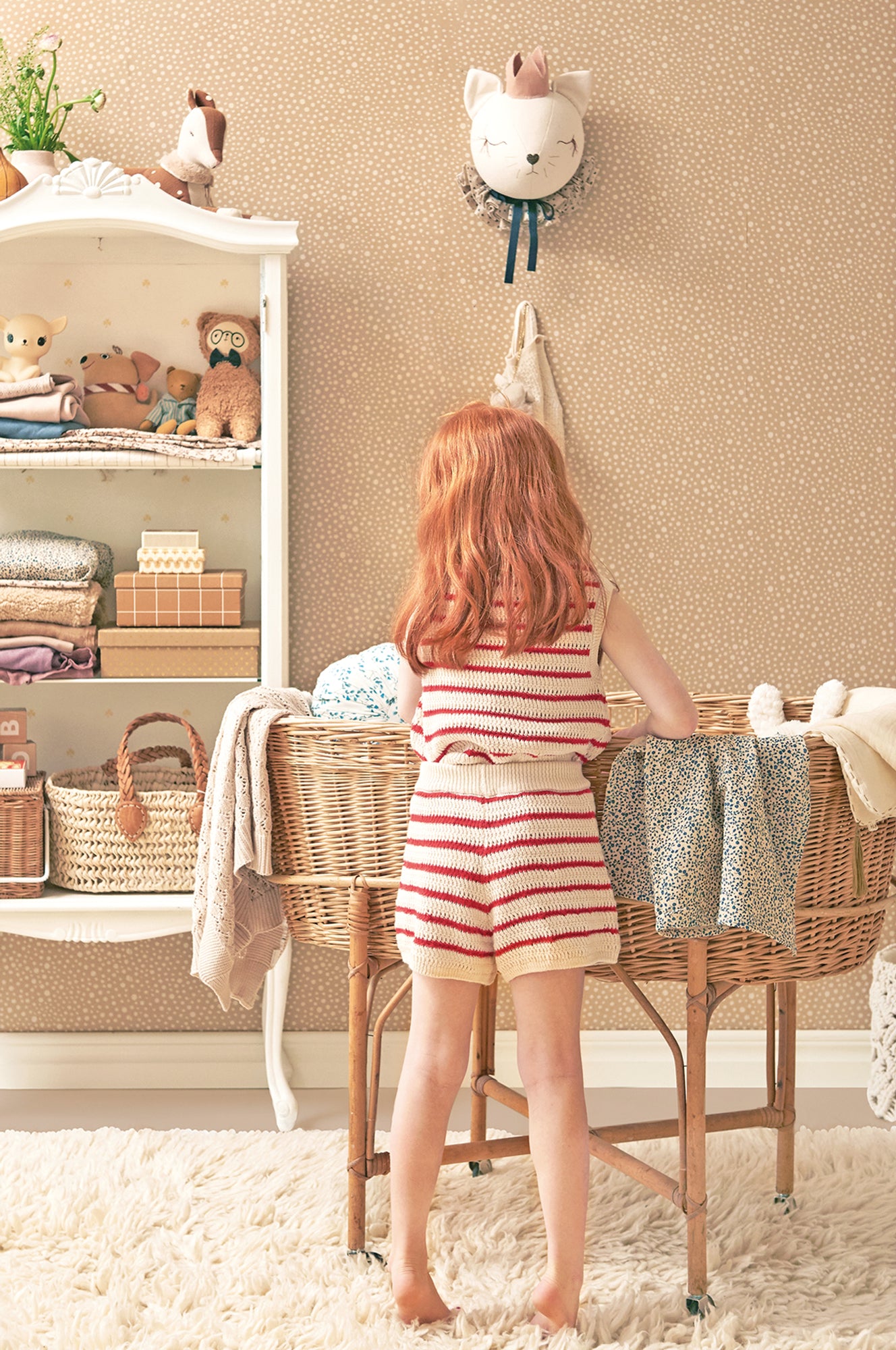 Majvillan Behang - Dots - Teddy Brown image 0