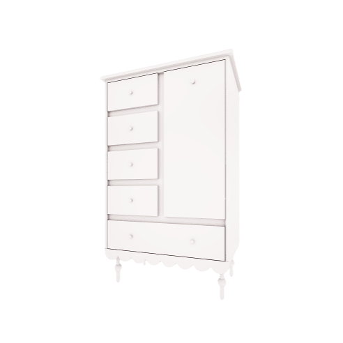 Wood Luck Hoge Ladekast Babushka - Wit image 0