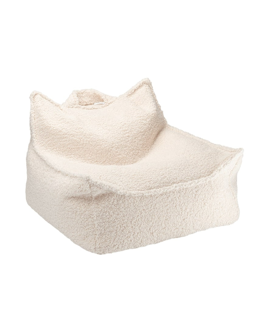 Wigiwama Zitzak voor Kinderen - Cream White Beanbag Chair image 0