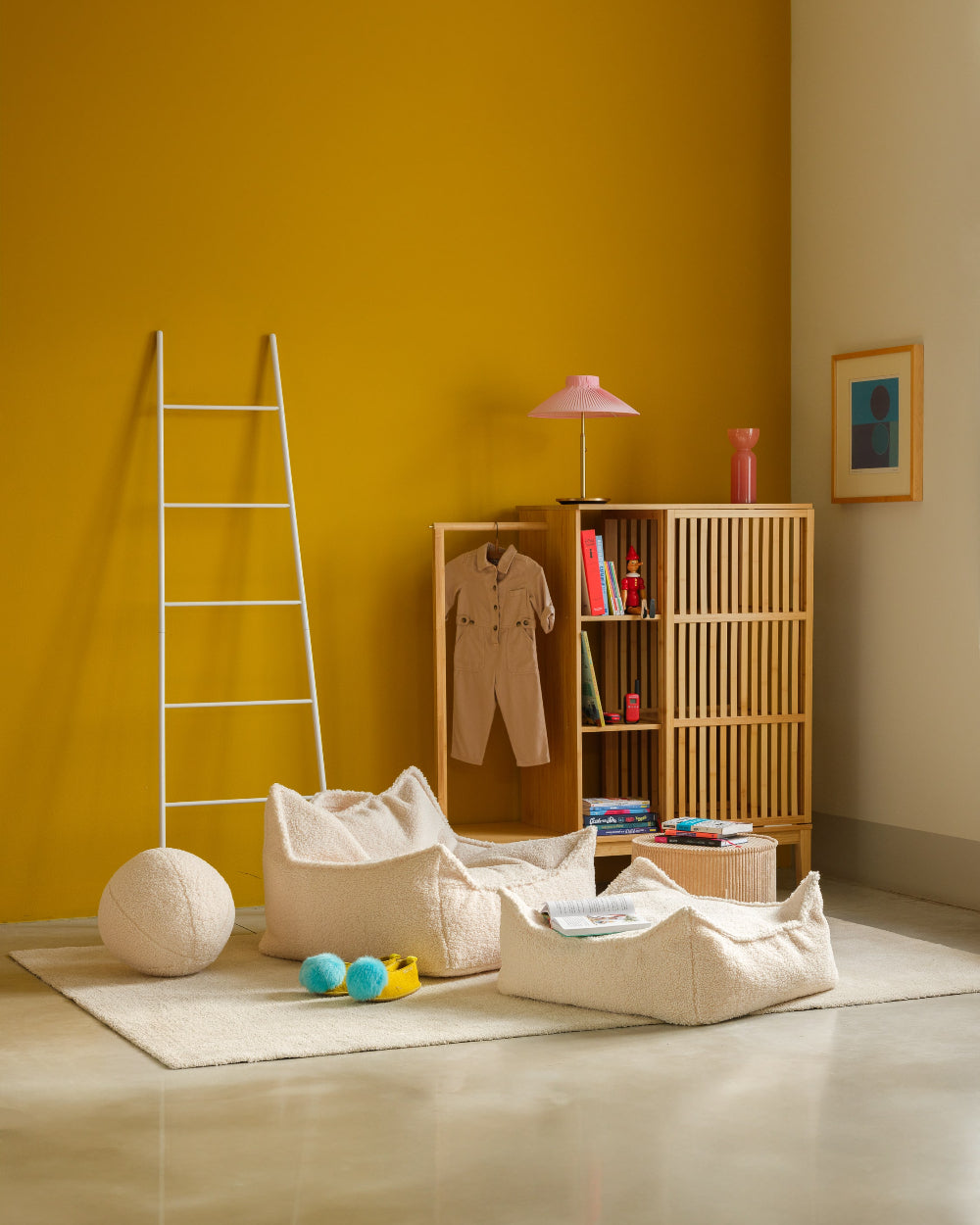 Wigiwama Zitzak voor Kinderen - Cream White Beanbag Chair image 9