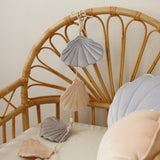 Fluwelen slinger met schelpen - blue pearl image 2