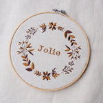 Borduurring met naam - bloemenkrans image 2