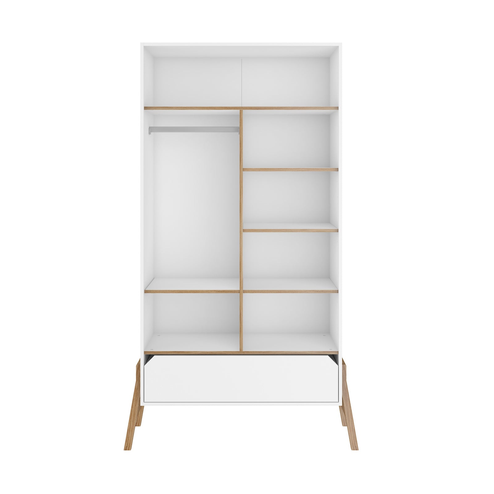 2 Deurs Kledingkast Lunor - Wit image 1