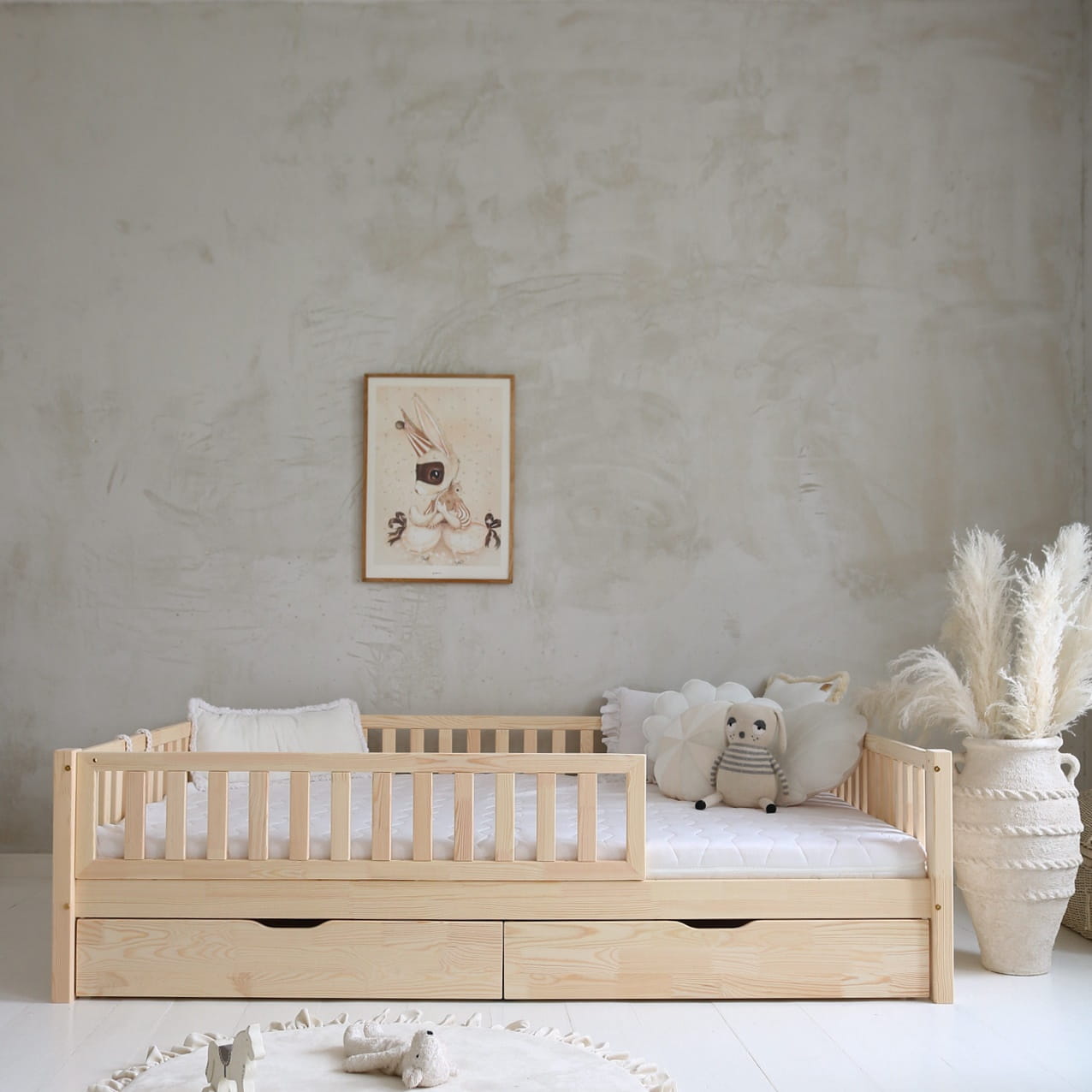 Bed Lou Natural - Met Lades - Twijfelaar 140x200cm image 0