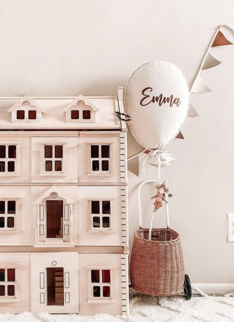 Ballon kussen deluxe - vanille fluweel image 0