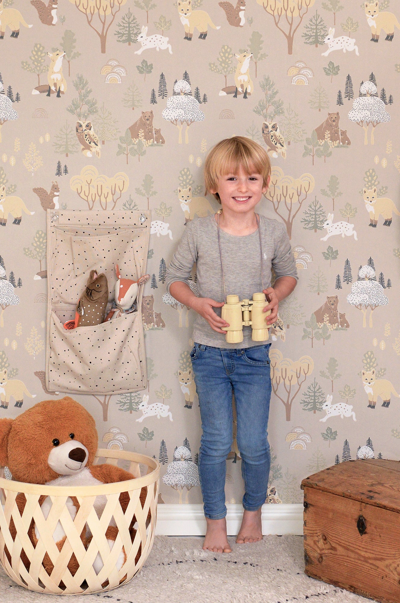 Majvillan Behang - Deep Forest - Soft Beige image 5