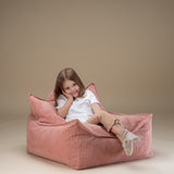 Wigiwama Zitzak voor kinderen - Pink Mousse Beanbag Chair image 1