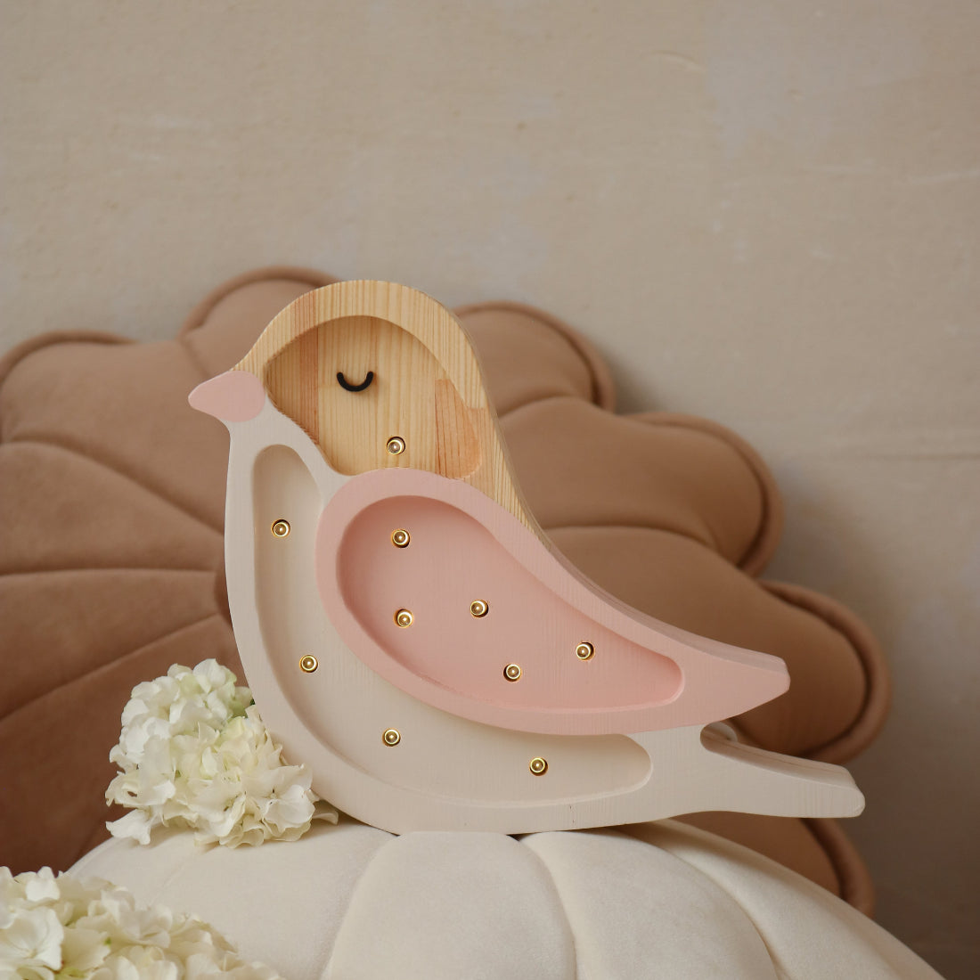 Little Lights Mini Lamp Vogel - Strawberry Cream image 0