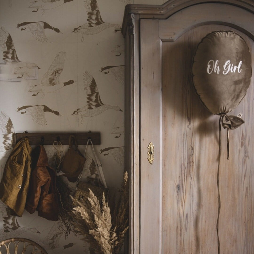 Ballon kussen deluxe - latte fluweel image 0