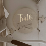 Houten Wandlamp met Ganzen en Naam image 3