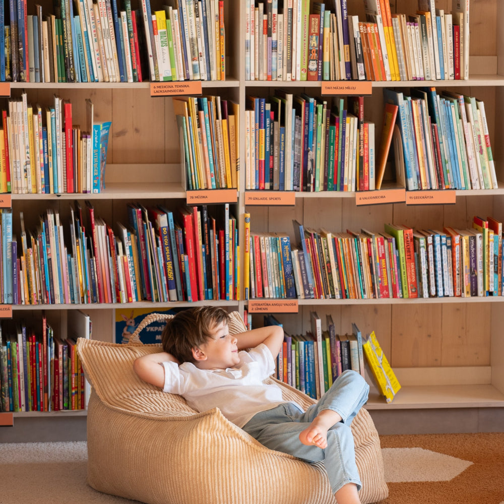 Wigiwama Zitzak voor kinderen - Brown Sugar Beanbag Chair image 1