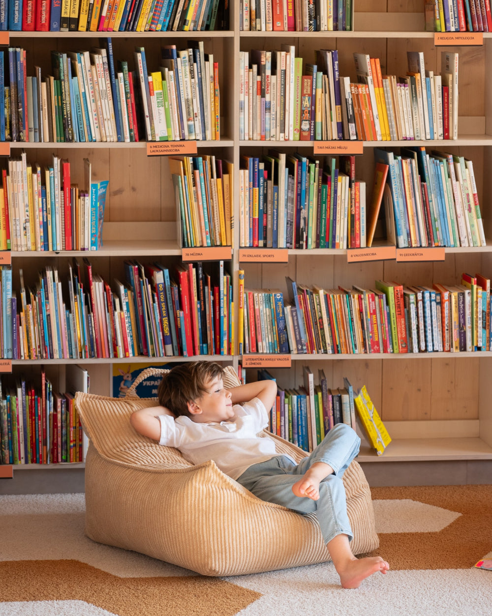 Wigiwama Zitzak voor kinderen - Brown Sugar Beanbag Chair image 1