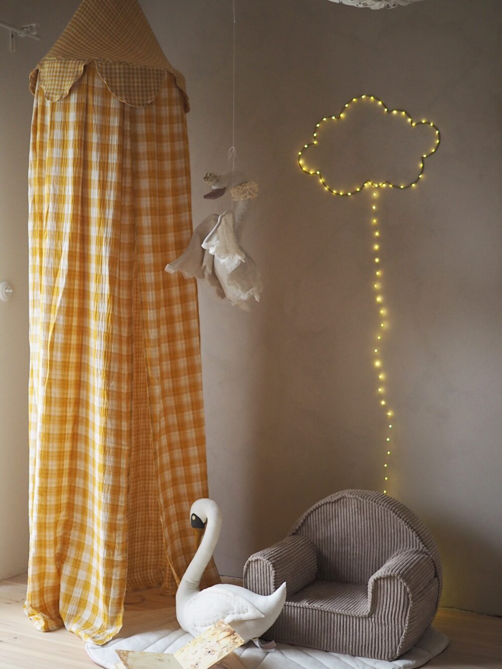 Bedhemel - Geel Ruitjes image 0