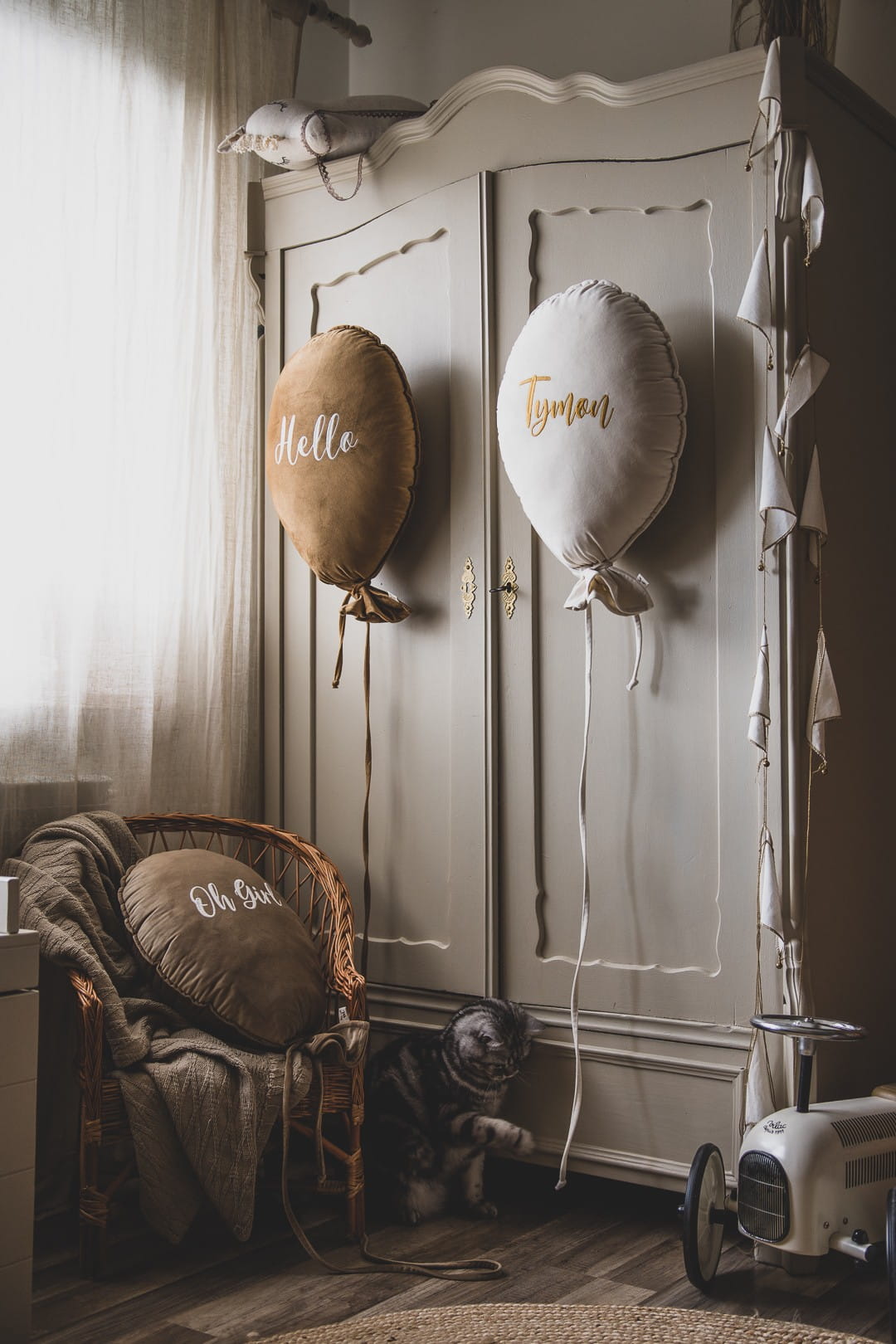 Ballon kussen deluxe - vanille fluweel image 3