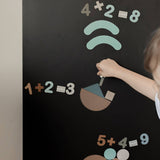 Ferflex magnetische cijfers - karamel blauw - set van 100 magneten