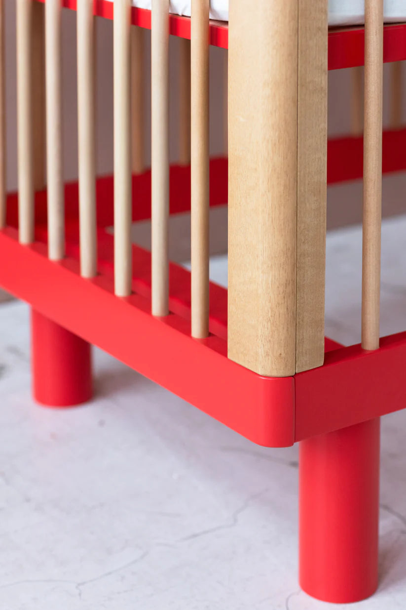 KARL & FRIC Ledikant Nox - Naturel met rode poten image 5