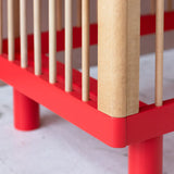 KARL & FRIC Ledikant Nox - Naturel met rode poten image 5