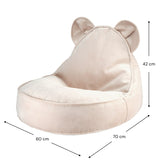 Wigiwama Beren Zitzak voor Kinderen Beer - Dusty Beige Bear Beanbag image 4