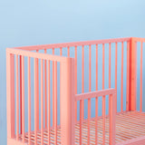 KARL & FRIC Ledikant Nox - Roze met rode poten - 60x120cm image 9