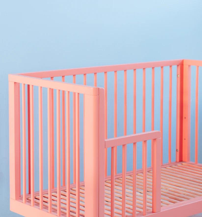 KARL & FRIC Ledikant Nox - Roze met rode poten - 60x120cm image 9