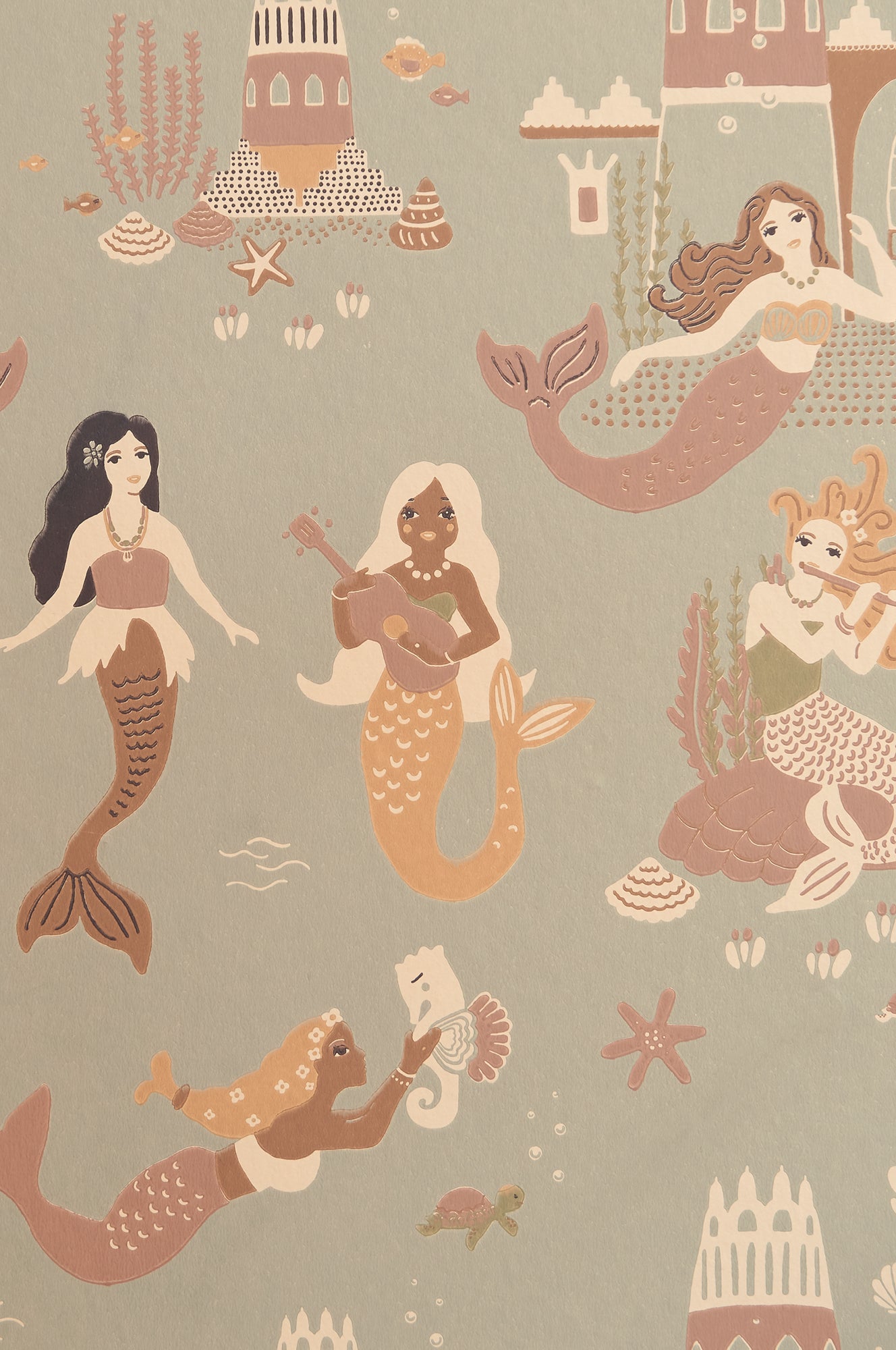 Majvillan Behang - Mermaid Reef - Ocean Blue image 5