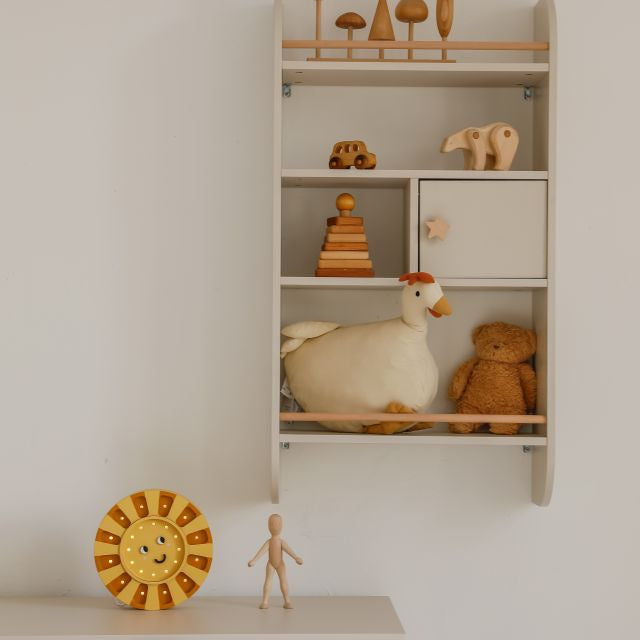 Wandrek Hout Pastel voor Kinderen - Latte Beige image 0