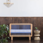 KARL & FRIC Ledikant Nox - Naturel met blauwe spijlen image 1