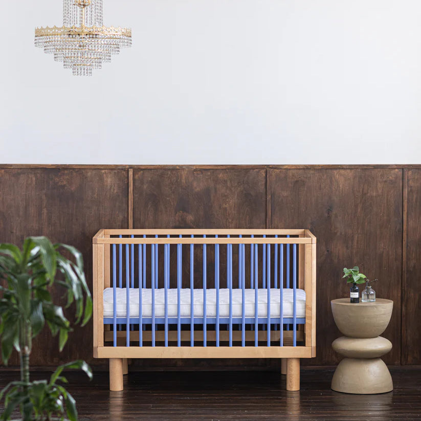 KARL & FRIC Ledikant Nox - Naturel met blauwe spijlen image 1